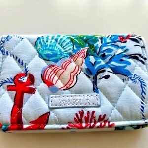 NEW WITH TAGS Vera Bradley RFID Small Bi-fold Wallet in Anchors Aweigh